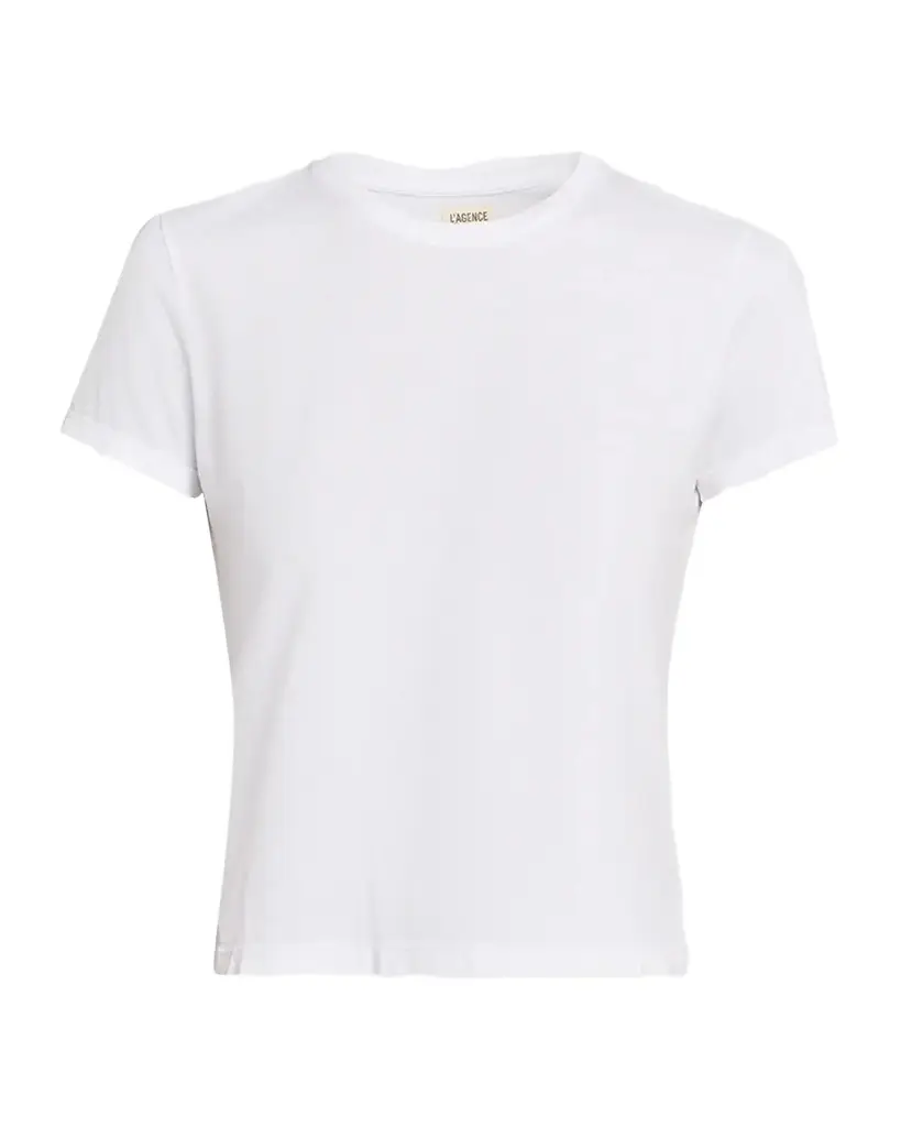 L'Agence Aileen Cotton Crewneck T-Shirt