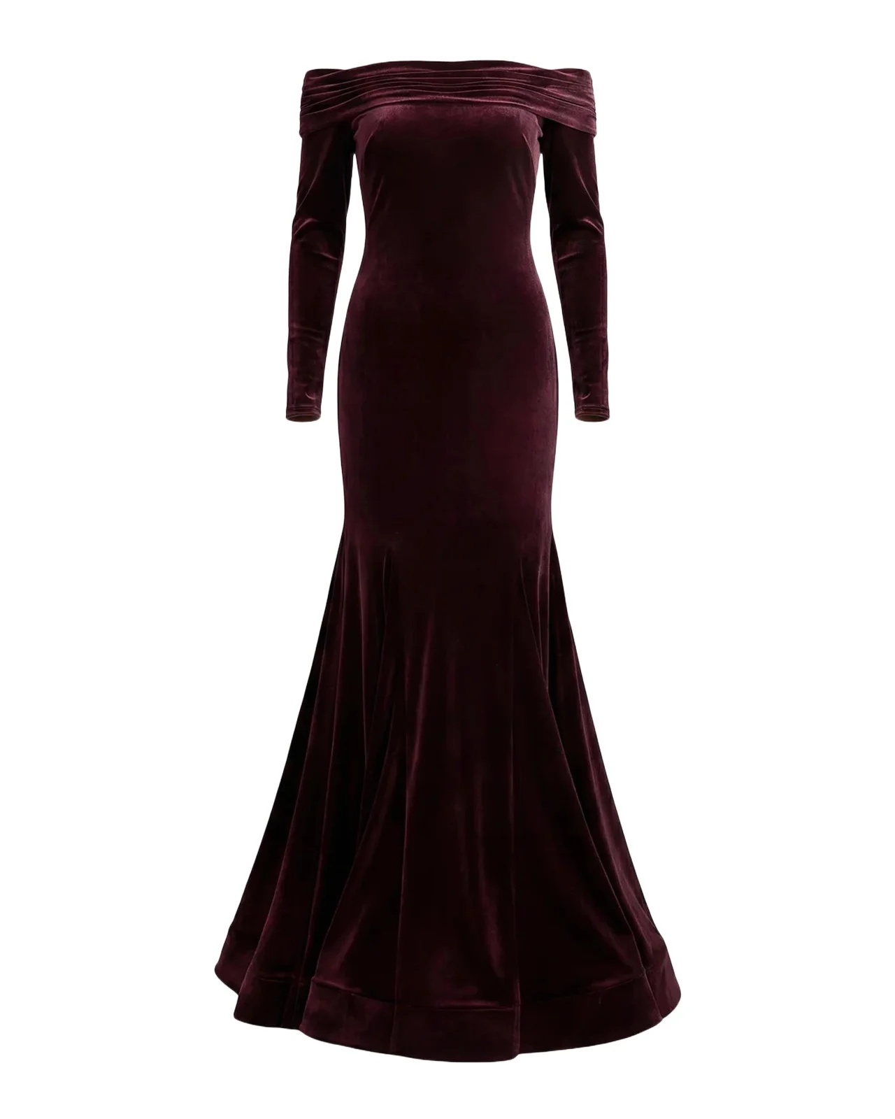 Velvet Off-The-Shoulder Mermaid Gown Velvet Off-The-Shoulder Mermaid Gown
