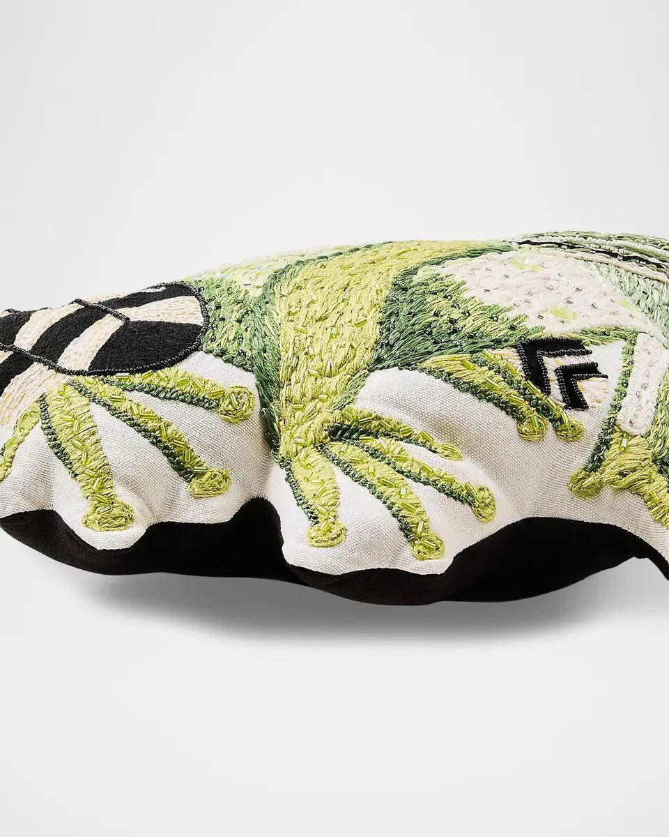 MacKenzie-Childs Embroidered Frog Throw Pillow, 15" x 17" | Thumbnail 3 MacKenzie-Childs Embroidered Frog Throw Pillow, 15" x 17" | Thumbnail 3