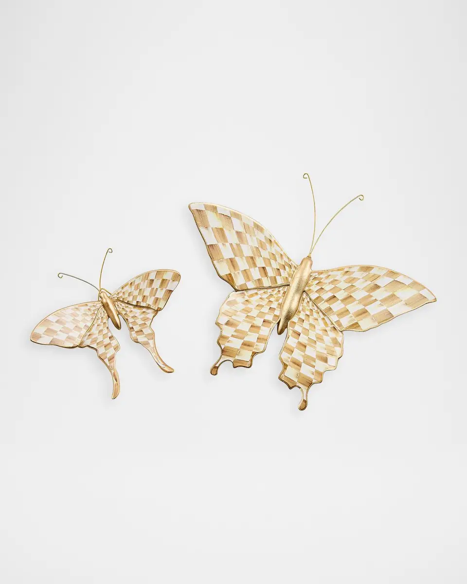 MacKenzie-Childs Mocha Butterfly Wall Decor Duo | Thumbnail 2