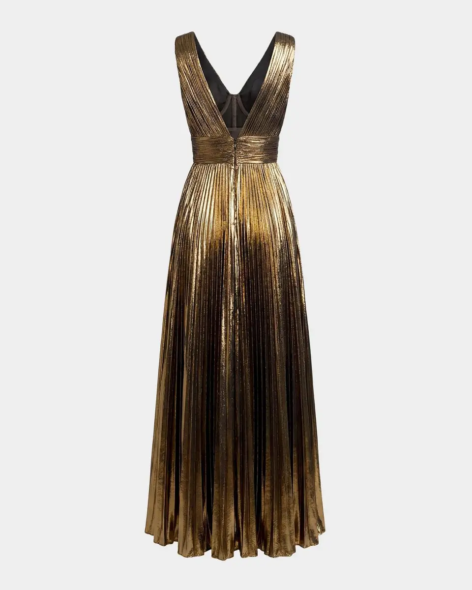Mac Duggal Metallic Pleated Ombré Gown | Thumbnail 5 Mac Duggal Metallic Pleated Ombré Gown | Thumbnail 5
