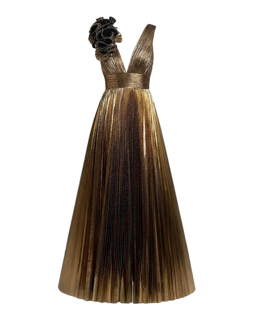 Mac Duggal Metallic Pleated Ombré Gown | Image 1 Mac Duggal Metallic Pleated Ombré Gown | Image 1