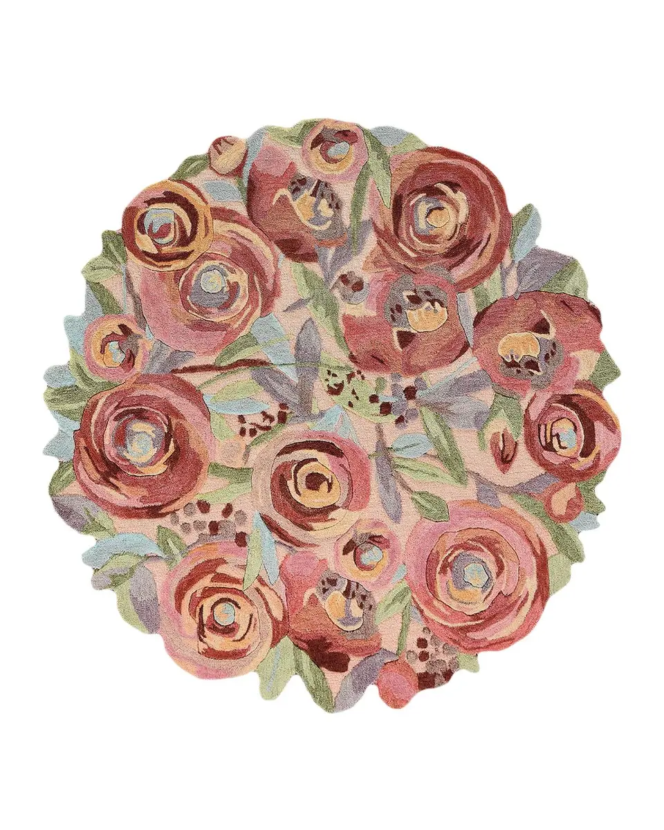 MacKenzie-Childs Sonia's Rose Rug, 6 ' Round | Thumbnail 3 MacKenzie-Childs Sonia's Rose Rug, 6 ' Round | Thumbnail 3