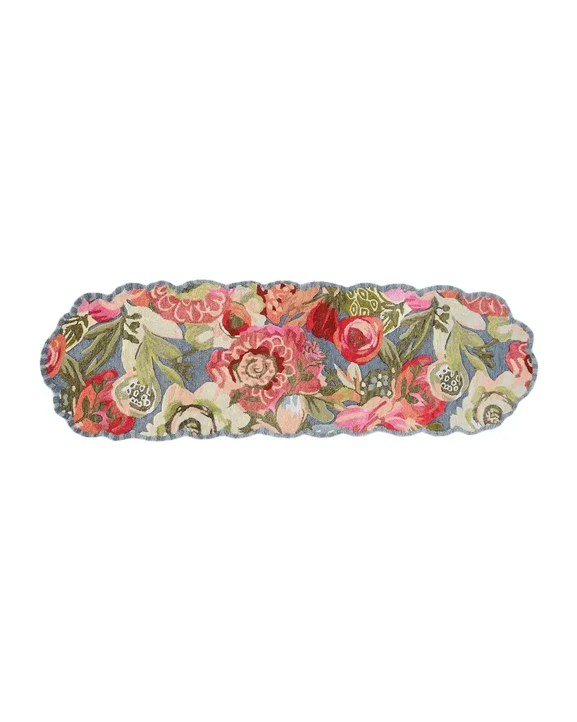 MacKenzie-Childs Sea Garden Floral Runner, 3 ' x 8 '