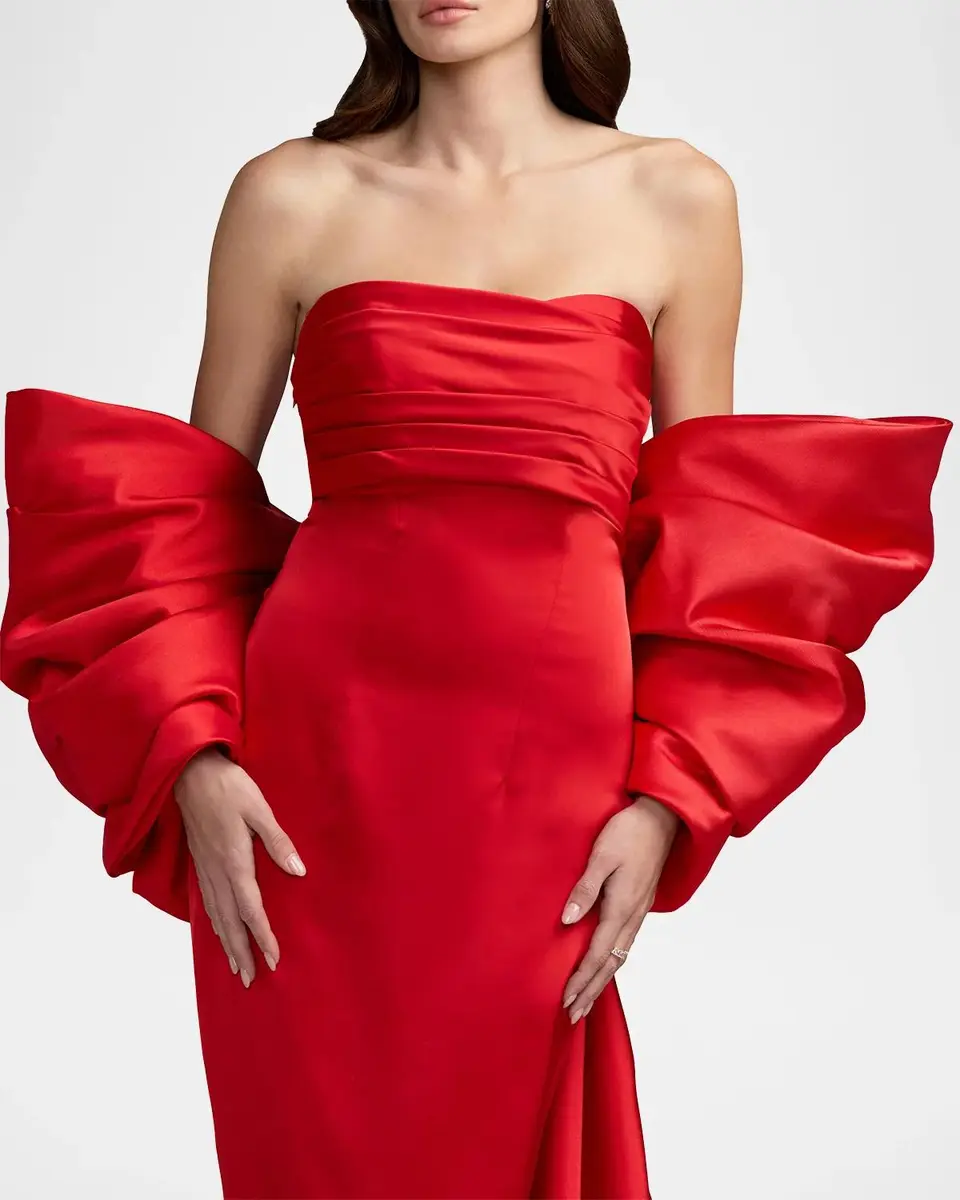 Mac Duggal Oversized Bow Satin Gown | Thumbnail 4 Mac Duggal Oversized Bow Satin Gown | Thumbnail 4