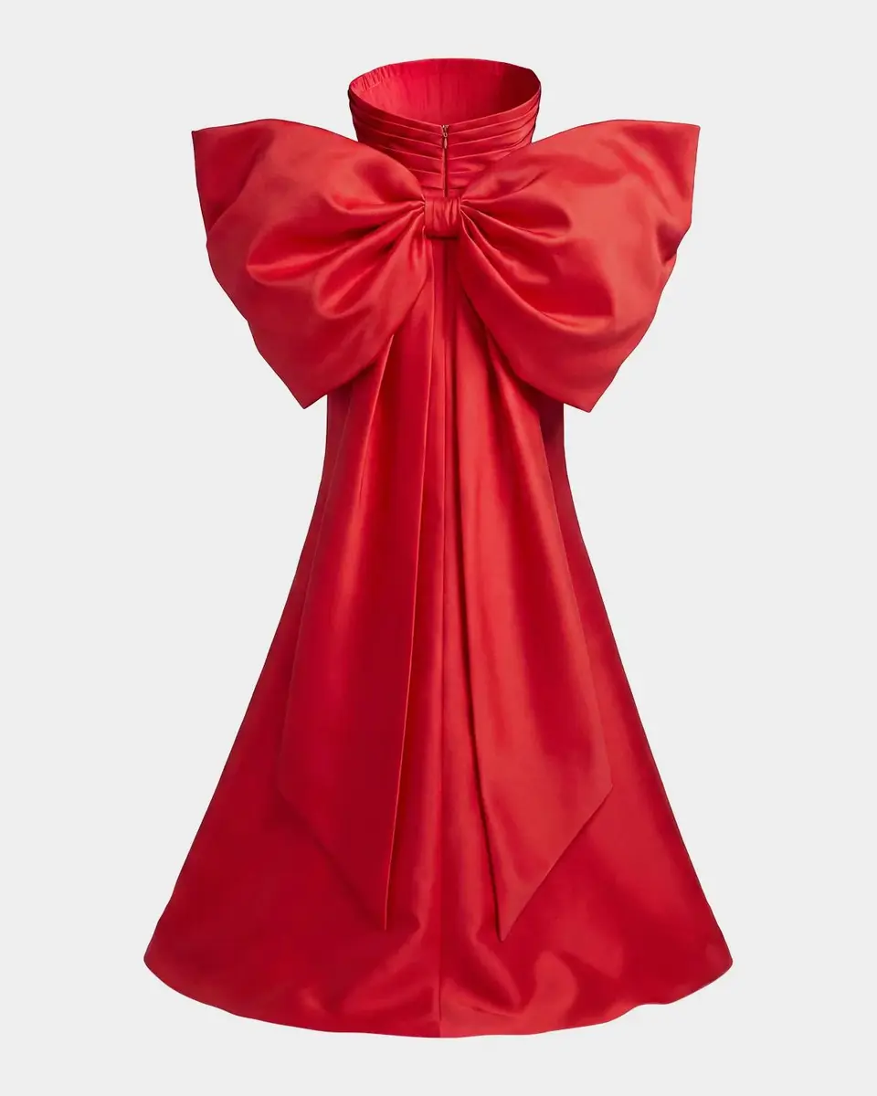 Mac Duggal Oversized Bow Satin Gown | Thumbnail 5 Mac Duggal Oversized Bow Satin Gown | Thumbnail 5
