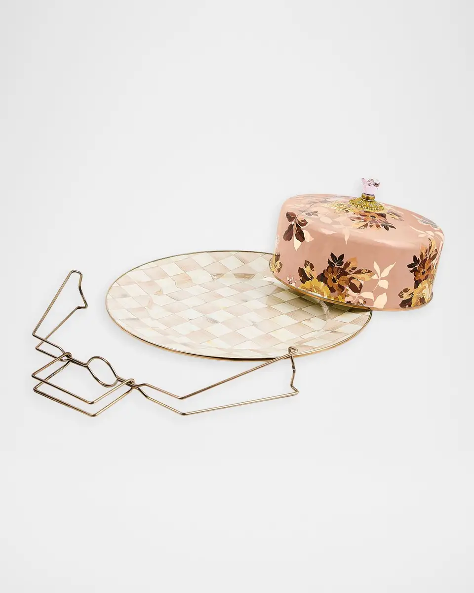 MacKenzie-Childs Wild Rose Mauve Cake Carrier | Thumbnail 2 MacKenzie-Childs Wild Rose Mauve Cake Carrier | Thumbnail 2