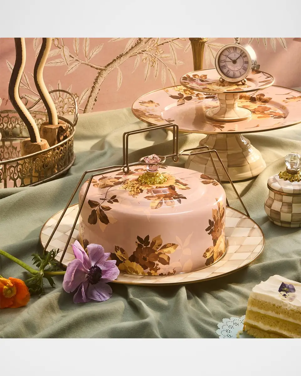 MacKenzie-Childs Wild Rose Mauve Cake Carrier | Thumbnail 3 MacKenzie-Childs Wild Rose Mauve Cake Carrier | Thumbnail 3