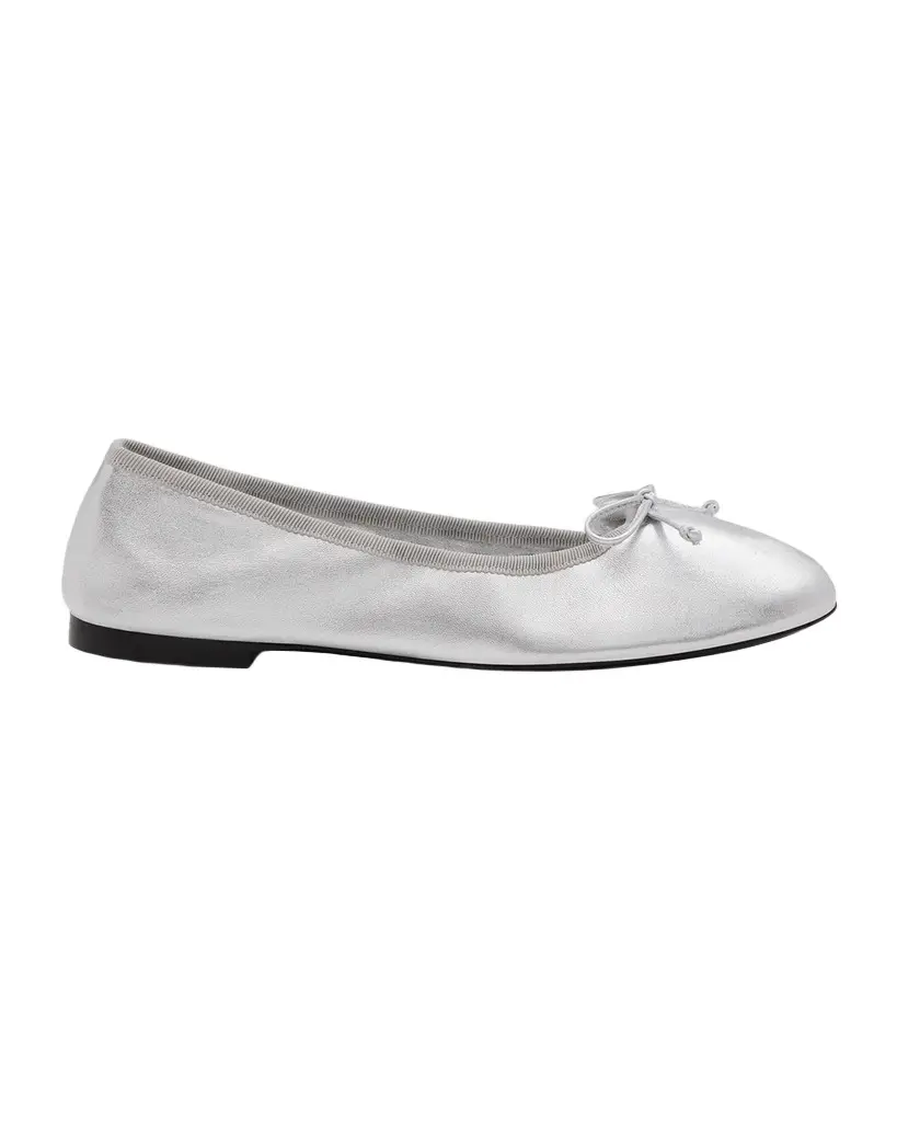Stuart Weitzman Nia Leather Ballerina Flats