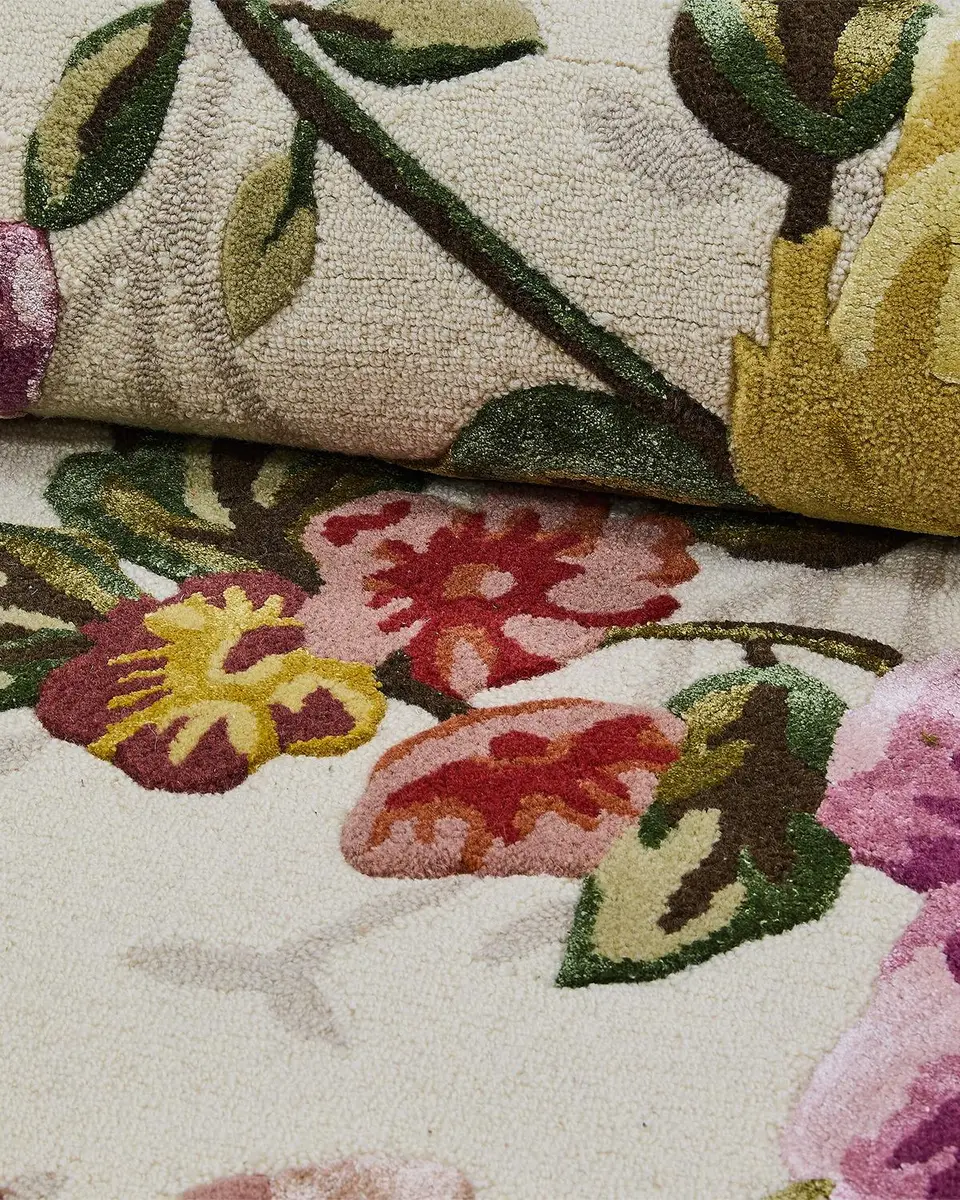 MacKenzie-Childs Golden Peonies Rug, 6 ' Octagon | Thumbnail 2 MacKenzie-Childs Golden Peonies Rug, 6 ' Octagon | Thumbnail 2