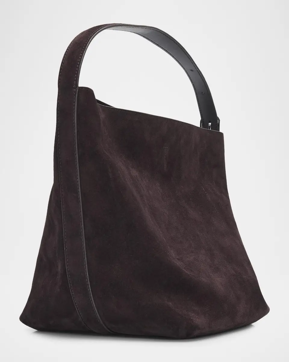 TOTEME Medium Belted Suede Tote Bag | Thumbnail 3 TOTEME Medium Belted Suede Tote Bag | Thumbnail 3