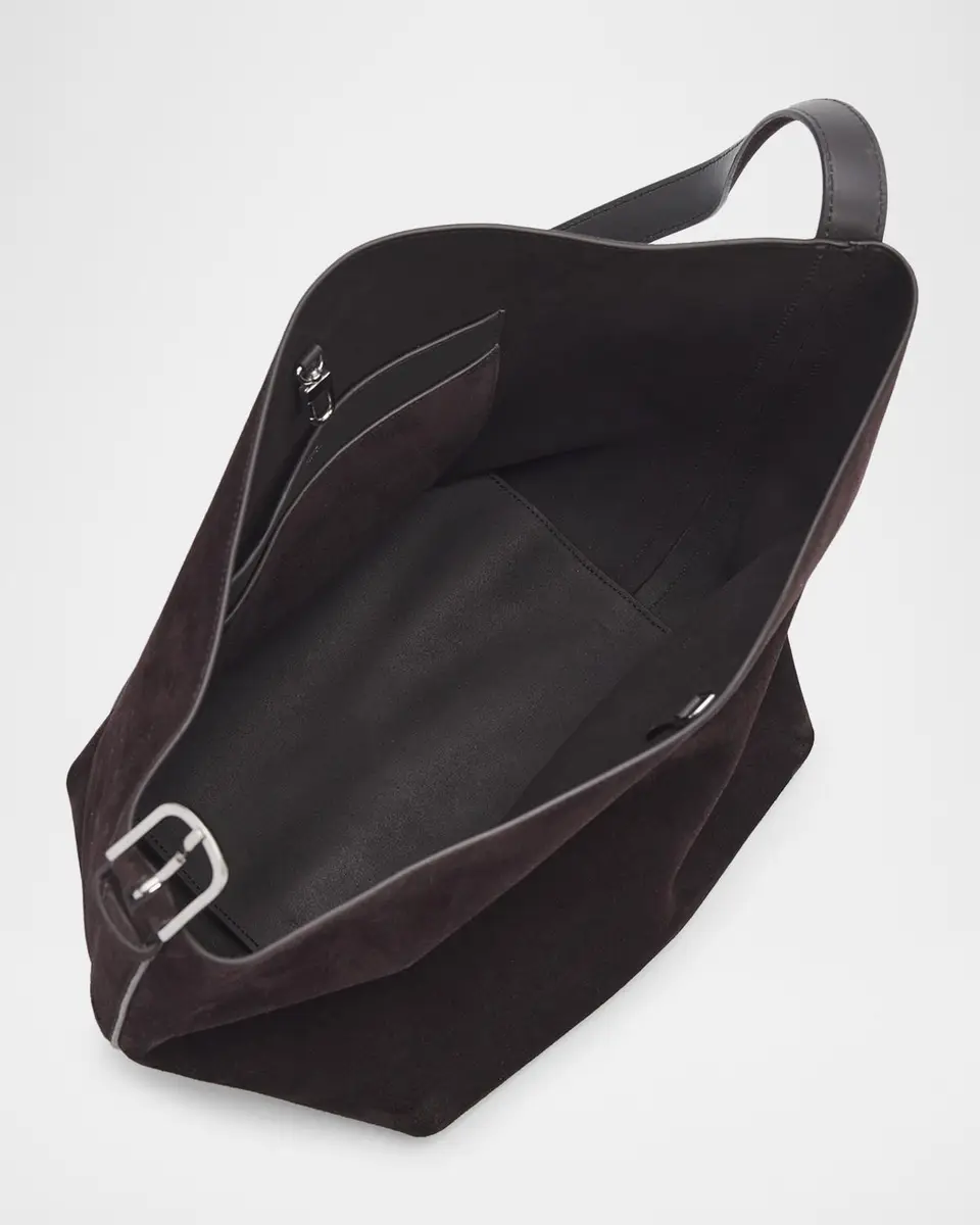 TOTEME Medium Belted Suede Tote Bag | Thumbnail 4 TOTEME Medium Belted Suede Tote Bag | Thumbnail 4