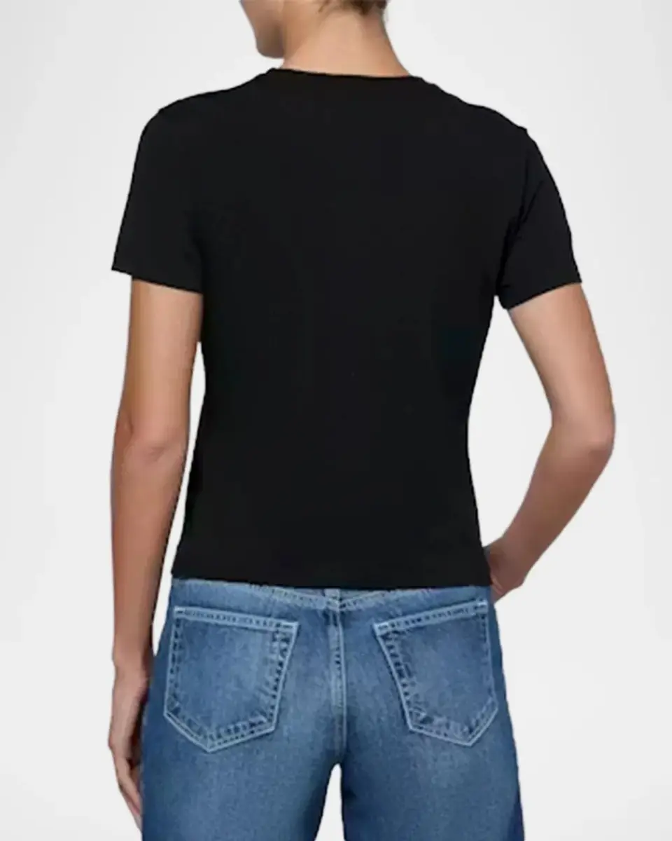 L'Agence Aileen Cotton Crewneck T-Shirt | Thumbnail 3