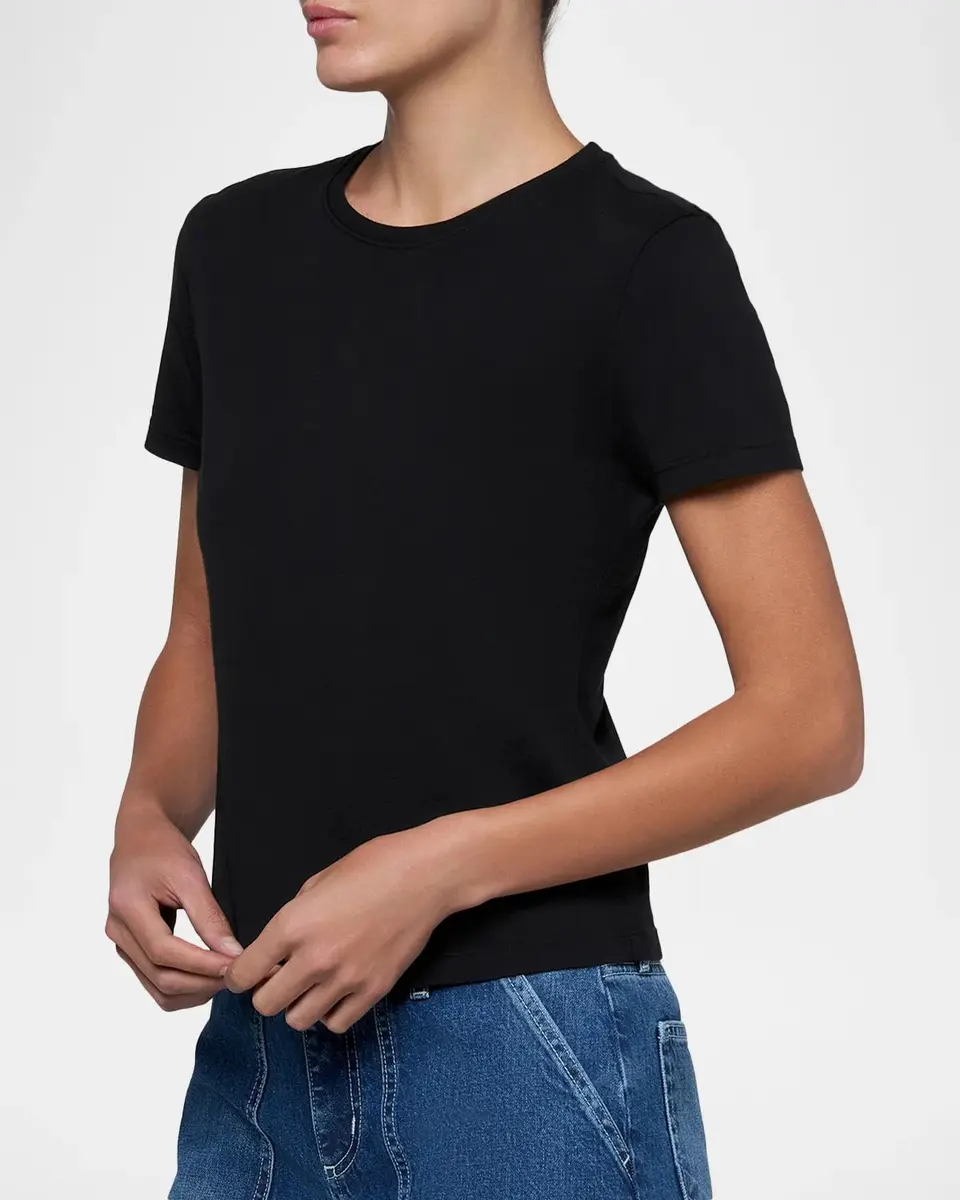 L'Agence Aileen Cotton Crewneck T-Shirt | Thumbnail 5