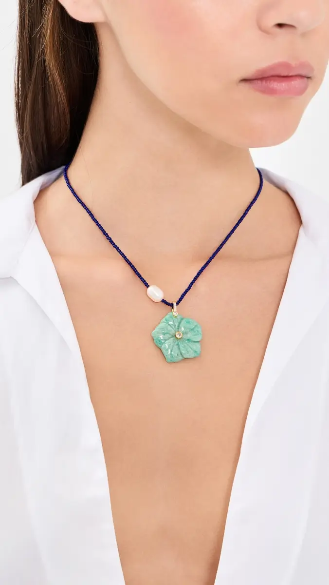 Maison Irem Azure Flower Necklace | Thumbnail 3 Maison Irem Azure Flower Necklace | Thumbnail 3