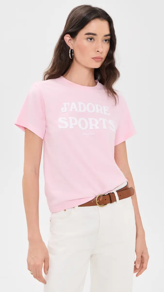 Sporty & Rich J'adore Baby Tee | Thumbnail 2 Sporty & Rich J'adore Baby Tee | Thumbnail 2
