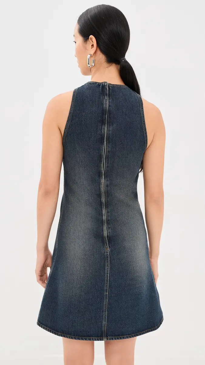 Courrèges Vintage Blue Denim A-Line Mini Dress | Thumbnail 3 Courrèges Vintage Blue Denim A-Line Mini Dress | Thumbnail 3