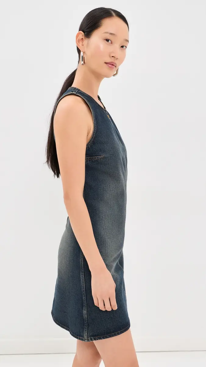 Courrèges Vintage Blue Denim A-Line Mini Dress | Thumbnail 4 Courrèges Vintage Blue Denim A-Line Mini Dress | Thumbnail 4