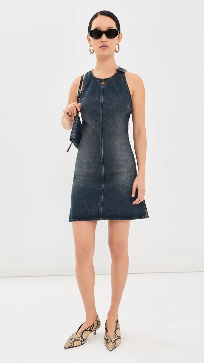 Courrèges Vintage Blue Denim A-Line Mini Dress | Thumbnail 5 Courrèges Vintage Blue Denim A-Line Mini Dress | Thumbnail 5