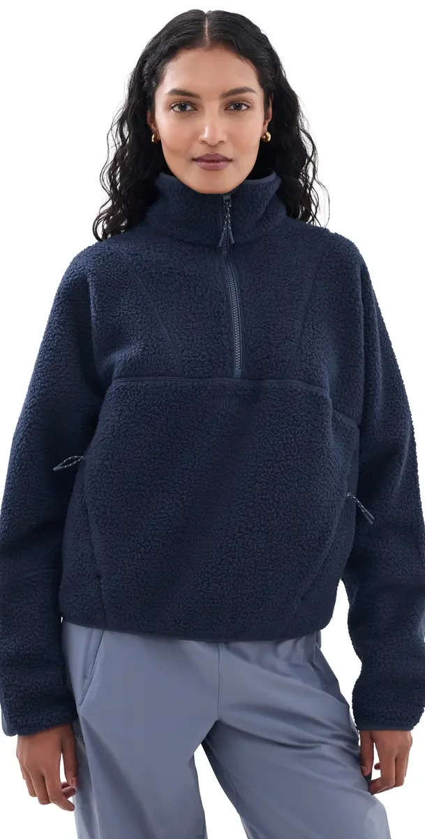 Halfdays Pieper Fleece Jacket Navy | Image 1 Halfdays Pieper Fleece Jacket Navy | Image 1