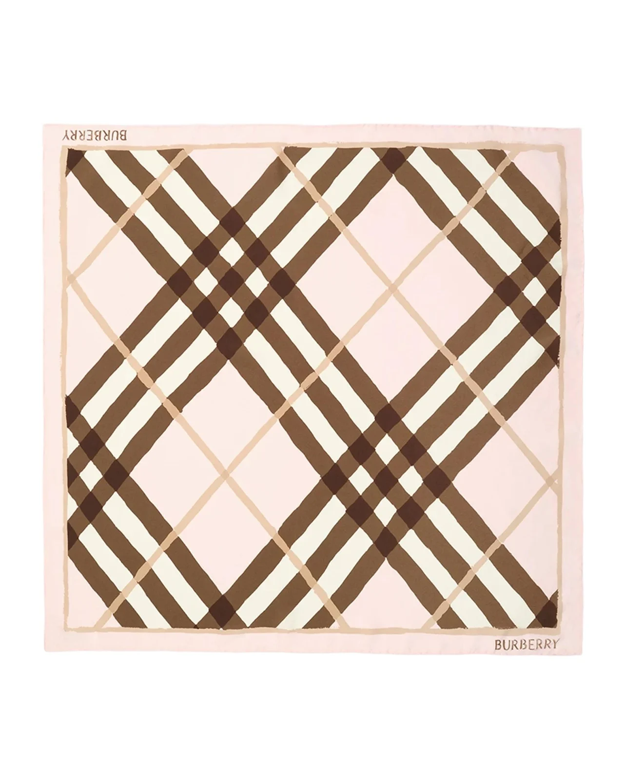 Watercolor Check Silk Scarf