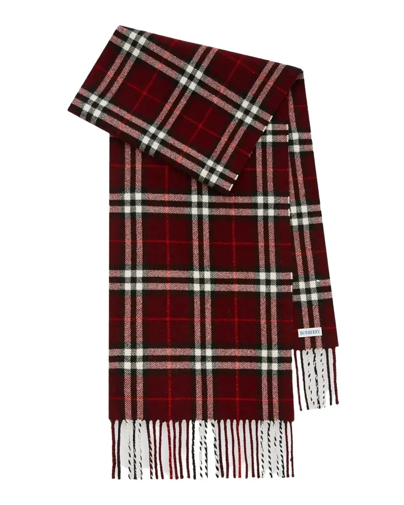 Sparkle Check Cashmere Scarf