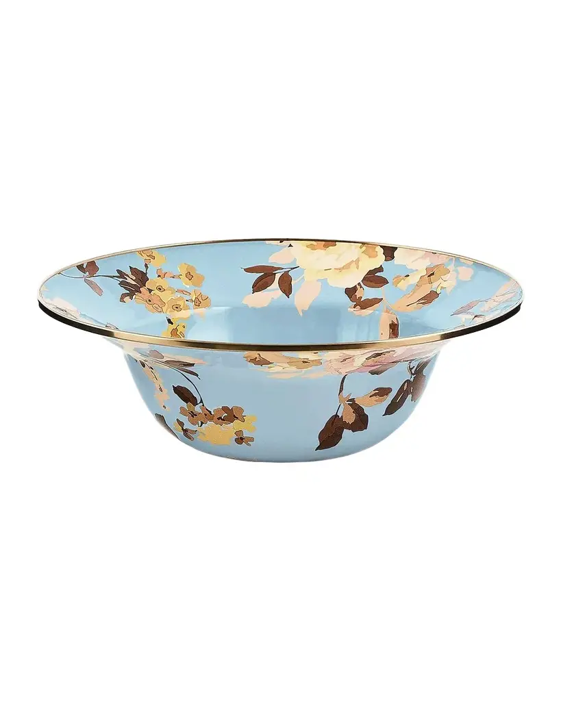 MacKenzie-Childs Wild Rose Slate Serving Bowl