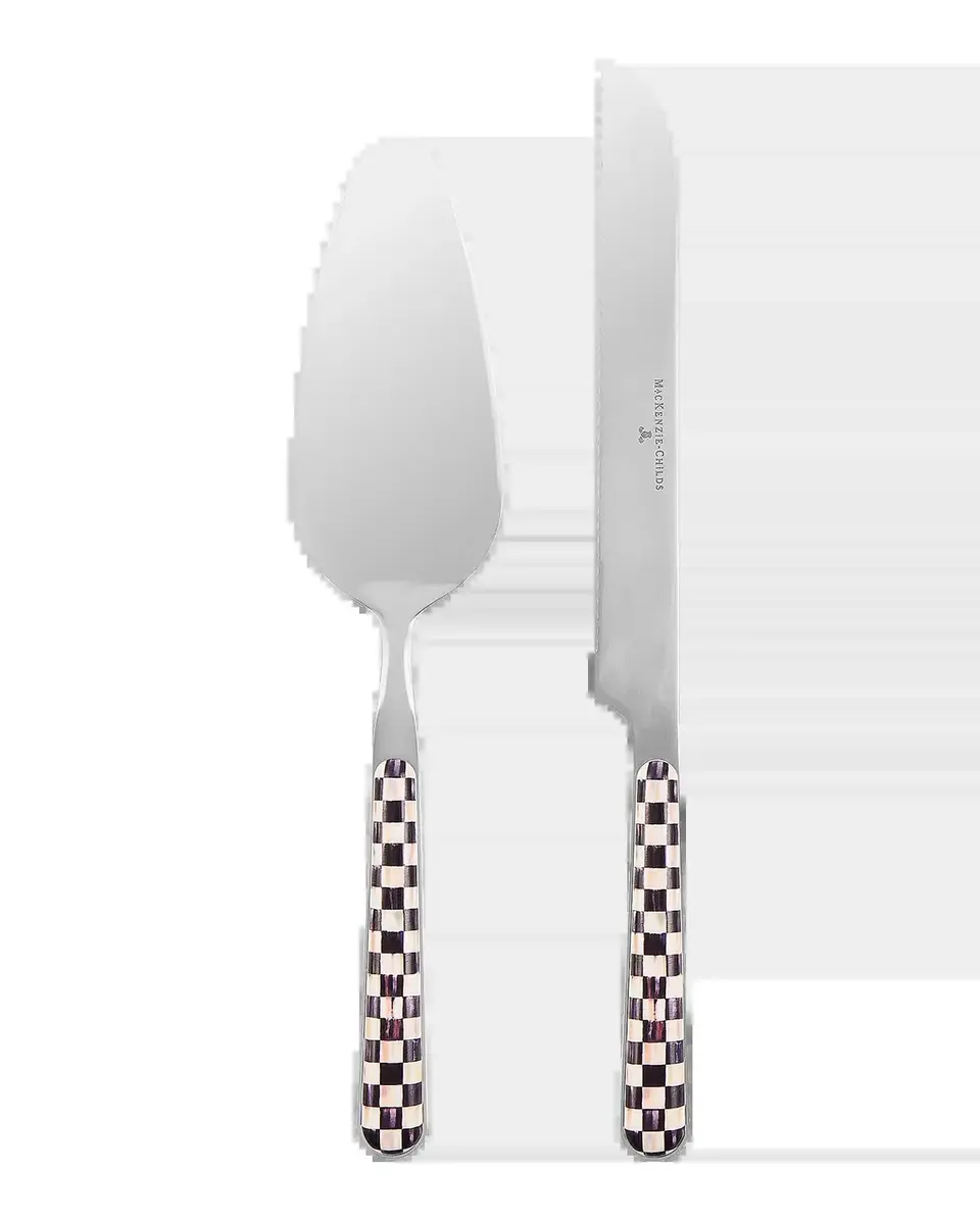 MacKenzie-Childs Courtly Check Bistro 2-Piece Cake Serving Set | Thumbnail 2