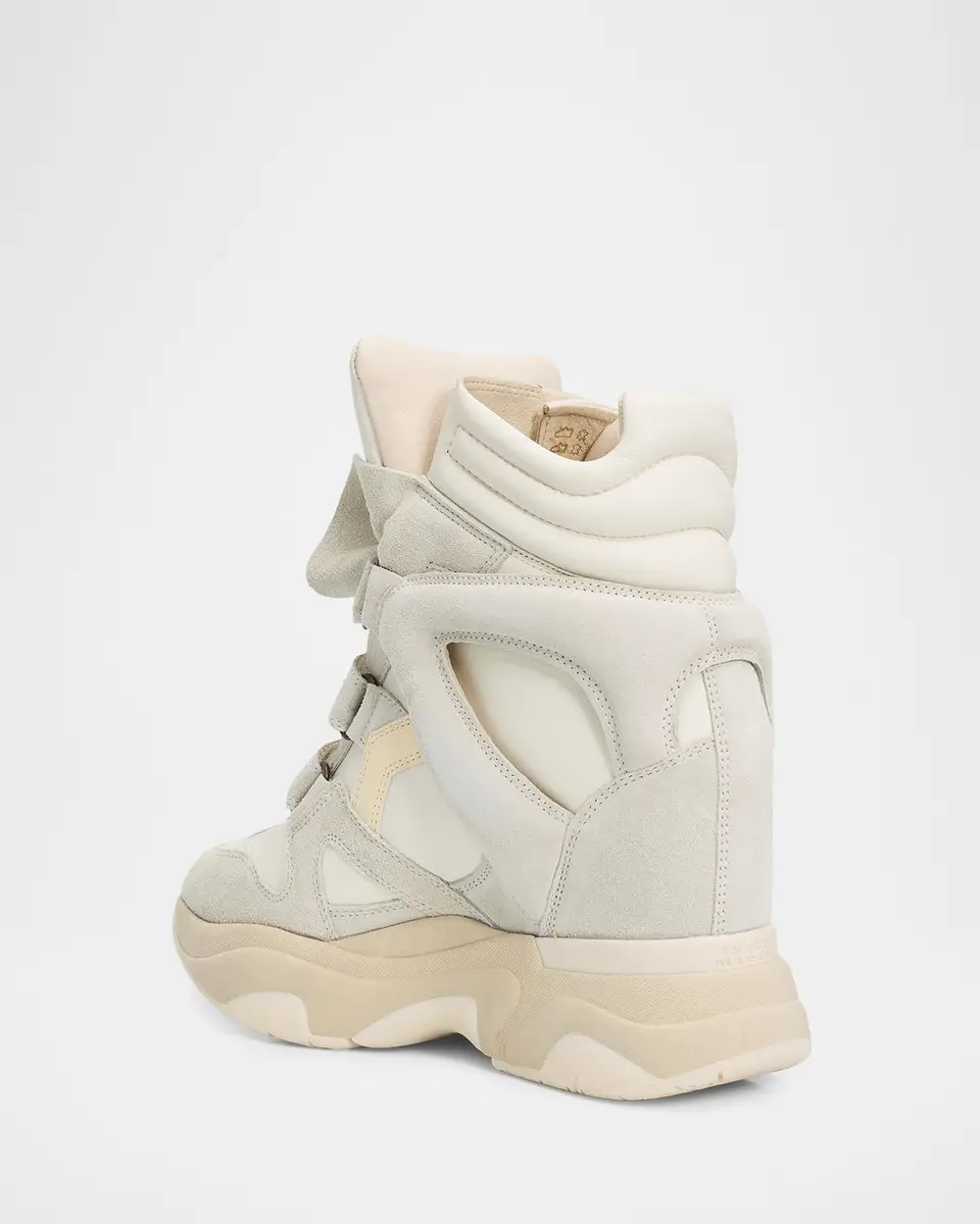 Isabel Marant Balskee Leather and Suede High-Top Wedge Sneakers | Thumbnail 4 Isabel Marant Balskee Leather and Suede High-Top Wedge Sneakers | Thumbnail 4