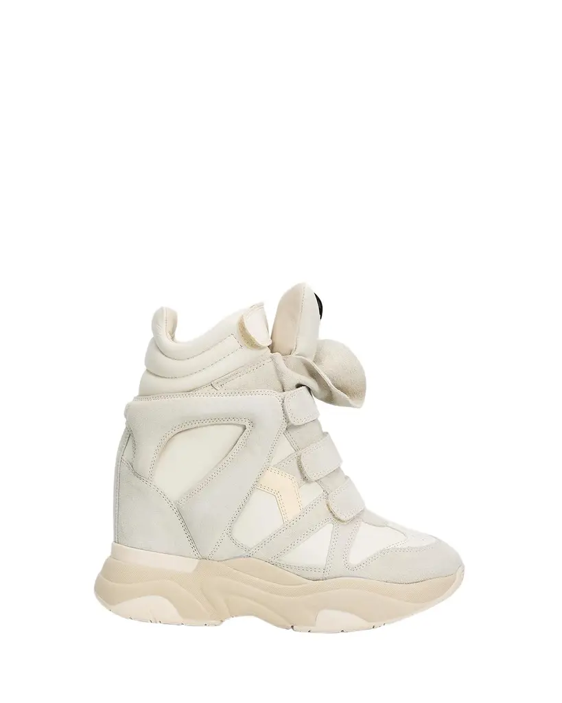 Isabel Marant Balskee Leather and Suede High-Top Wedge Sneakers | Image 1 Isabel Marant Balskee Leather and Suede High-Top Wedge Sneakers | Image 1