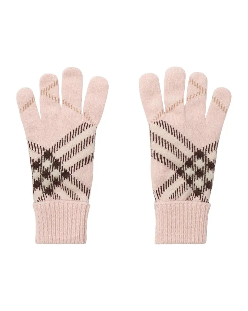 Burberry Heritage Check Cashmere-Blend Gloves | Image 1 Burberry Heritage Check Cashmere-Blend Gloves | Image 1
