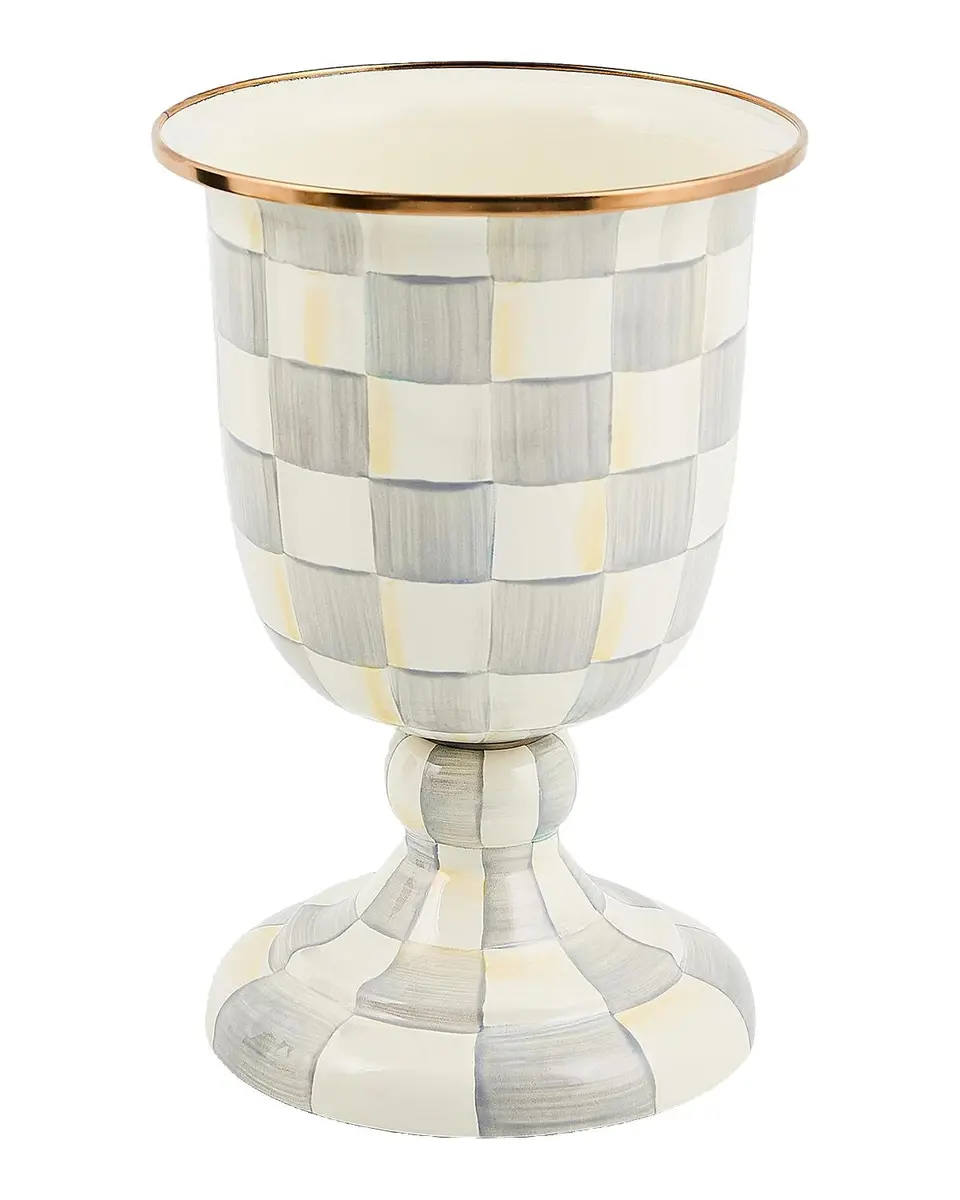 MacKenzie-Childs Sterling Check Pedestal Vase | Thumbnail 3