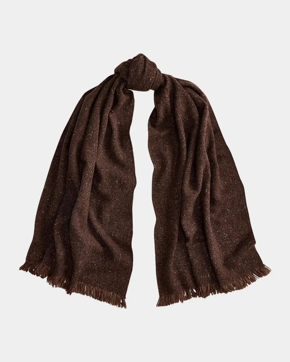 Ralph Lauren Collection Wool-Blend Donegal Tweed Fringe Scarf | Thumbnail 4 Ralph Lauren Collection Wool-Blend Donegal Tweed Fringe Scarf | Thumbnail 4