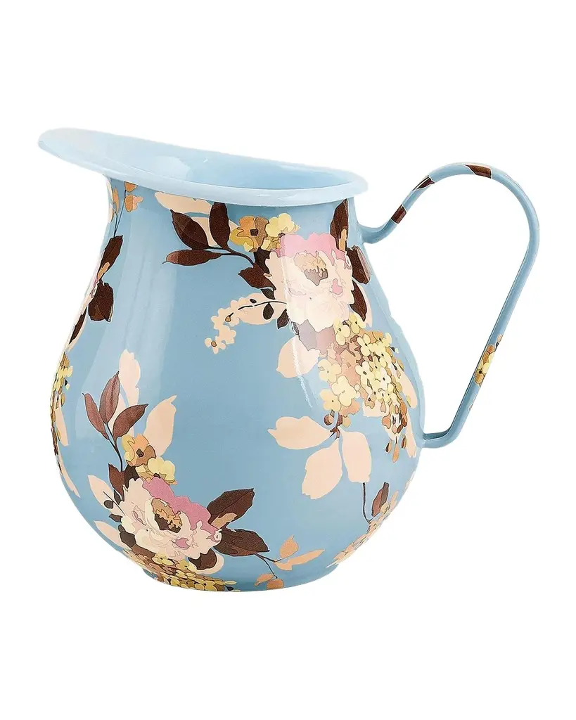 MacKenzie-Childs Wild Rose Slate Pitcher