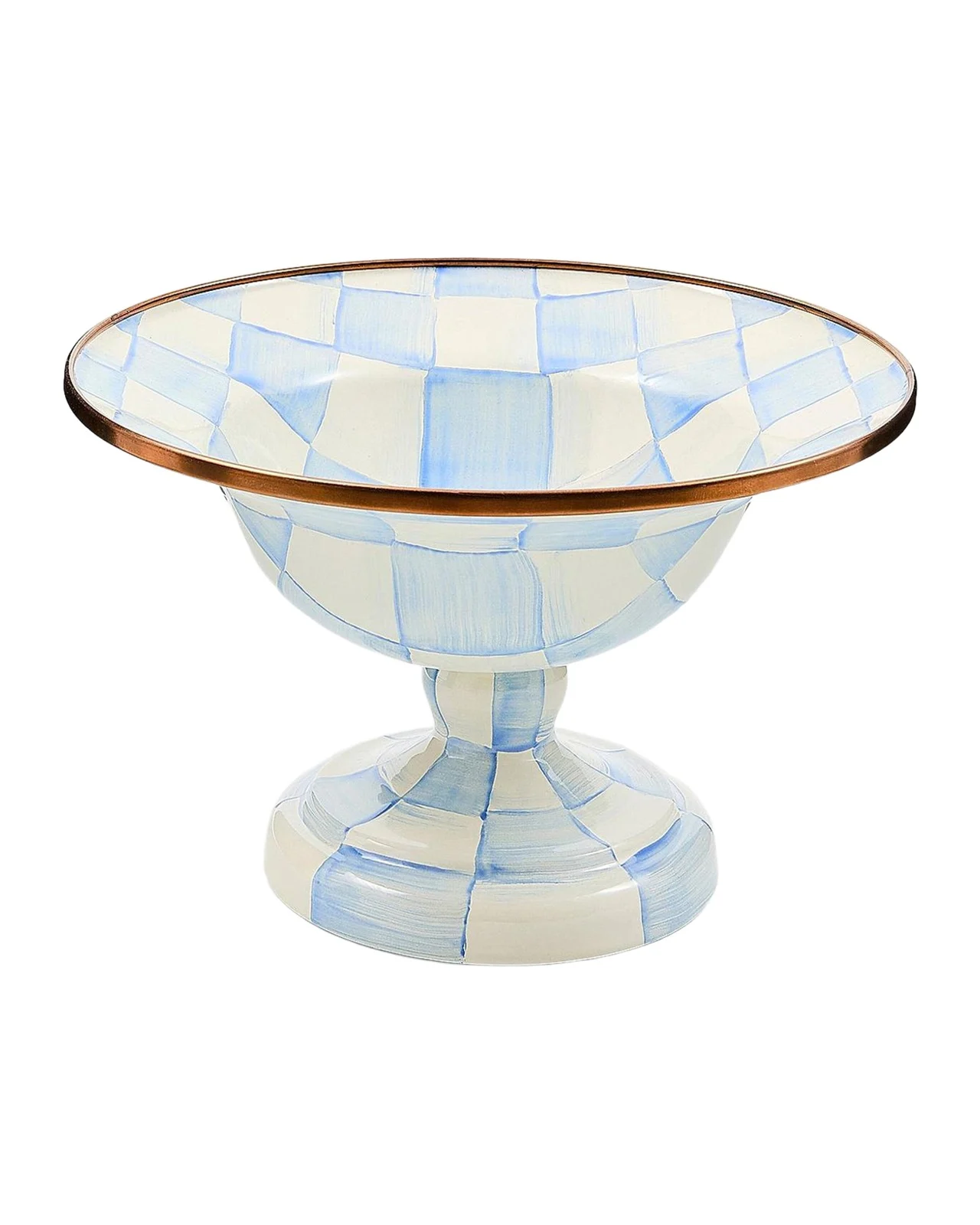 MacKenzie-Childs Sky Check Small Compote