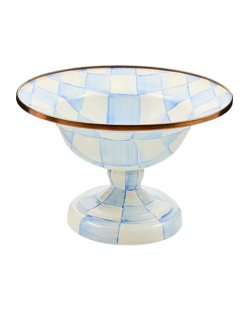MacKenzie-Childs Sky Check Small Compote