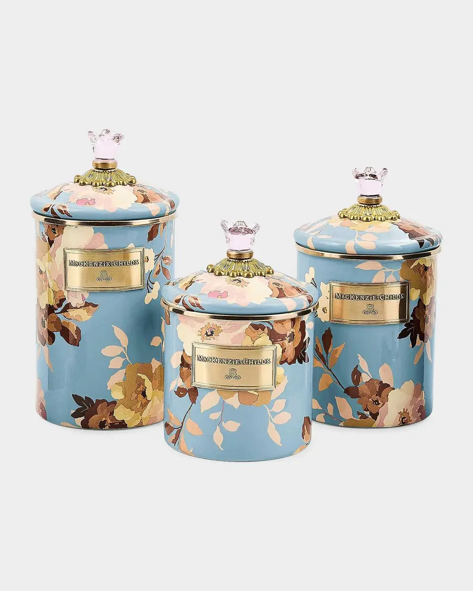 MacKenzie-Childs Wild Rose Slate Medium Canister | Thumbnail 2 MacKenzie-Childs Wild Rose Slate Medium Canister | Thumbnail 2