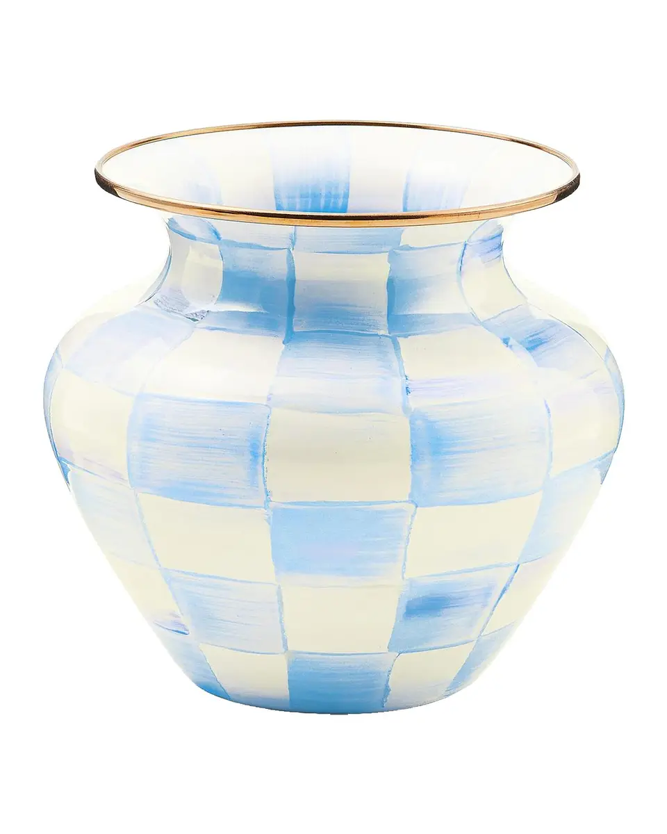 MacKenzie-Childs Sky Check Large Vase | Thumbnail 3