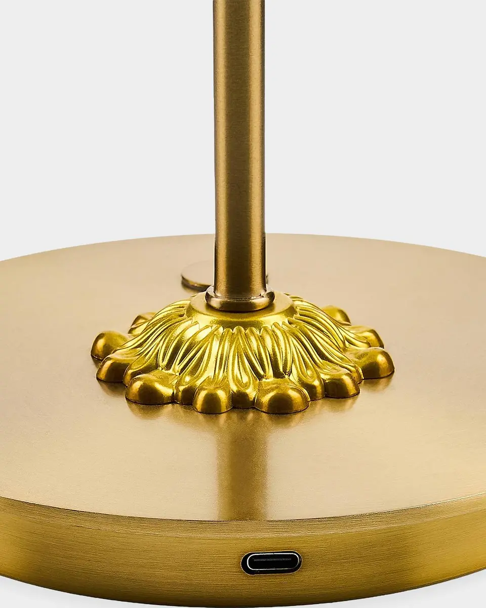 MacKenzie-Childs Sterling Check Rechargeable Dome Table Lamp | Thumbnail 2