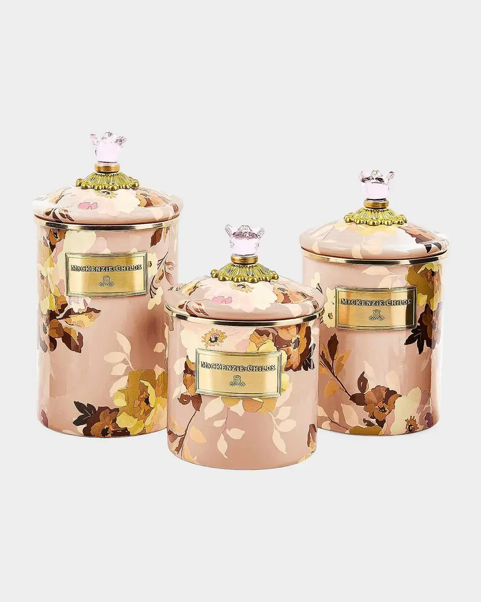 MacKenzie-Childs Wild Rose Mauve Medium Canister | Thumbnail 2 MacKenzie-Childs Wild Rose Mauve Medium Canister | Thumbnail 2