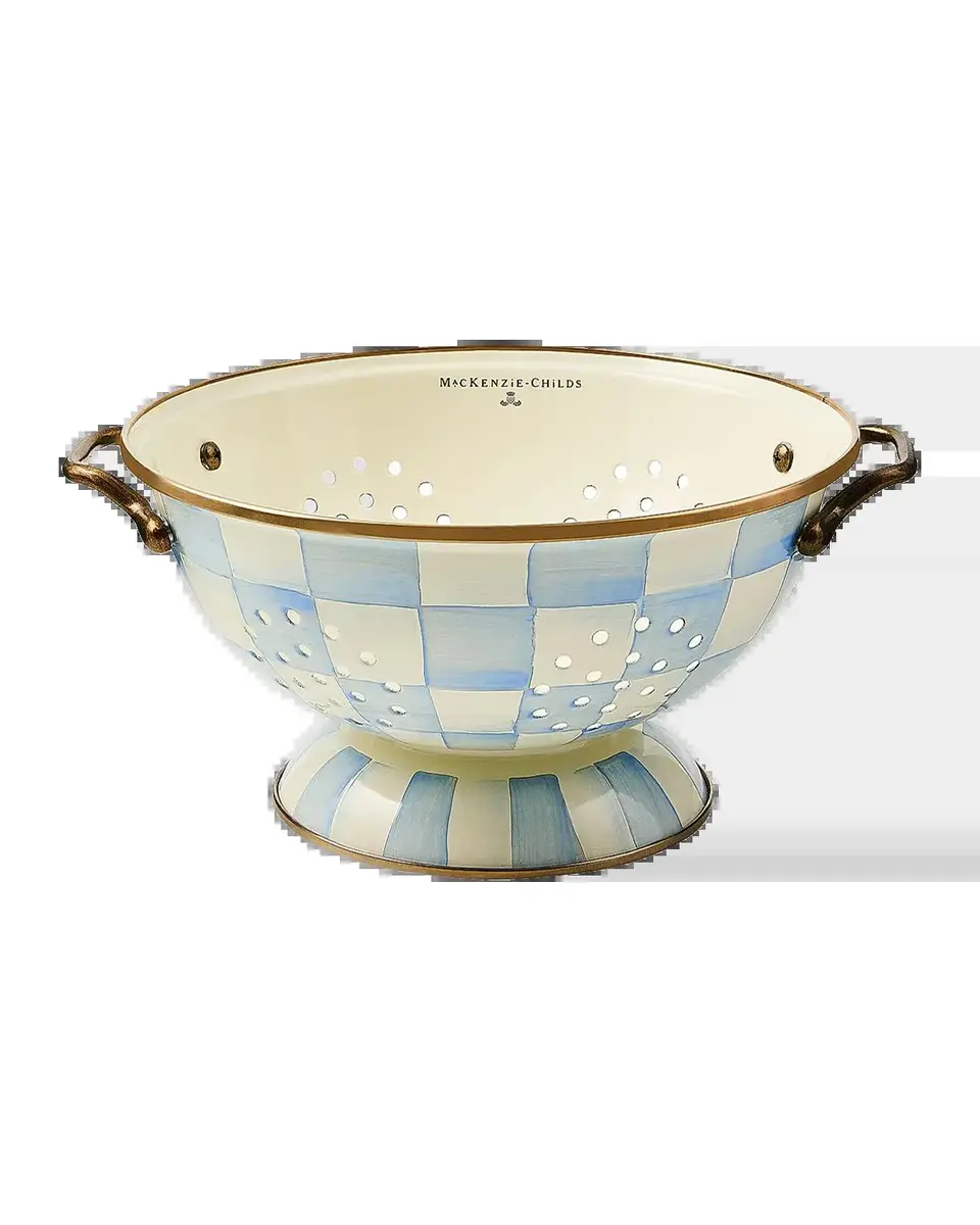 MacKenzie-Childs Sky Check Large Colander | Thumbnail 2 MacKenzie-Childs Sky Check Large Colander | Thumbnail 2