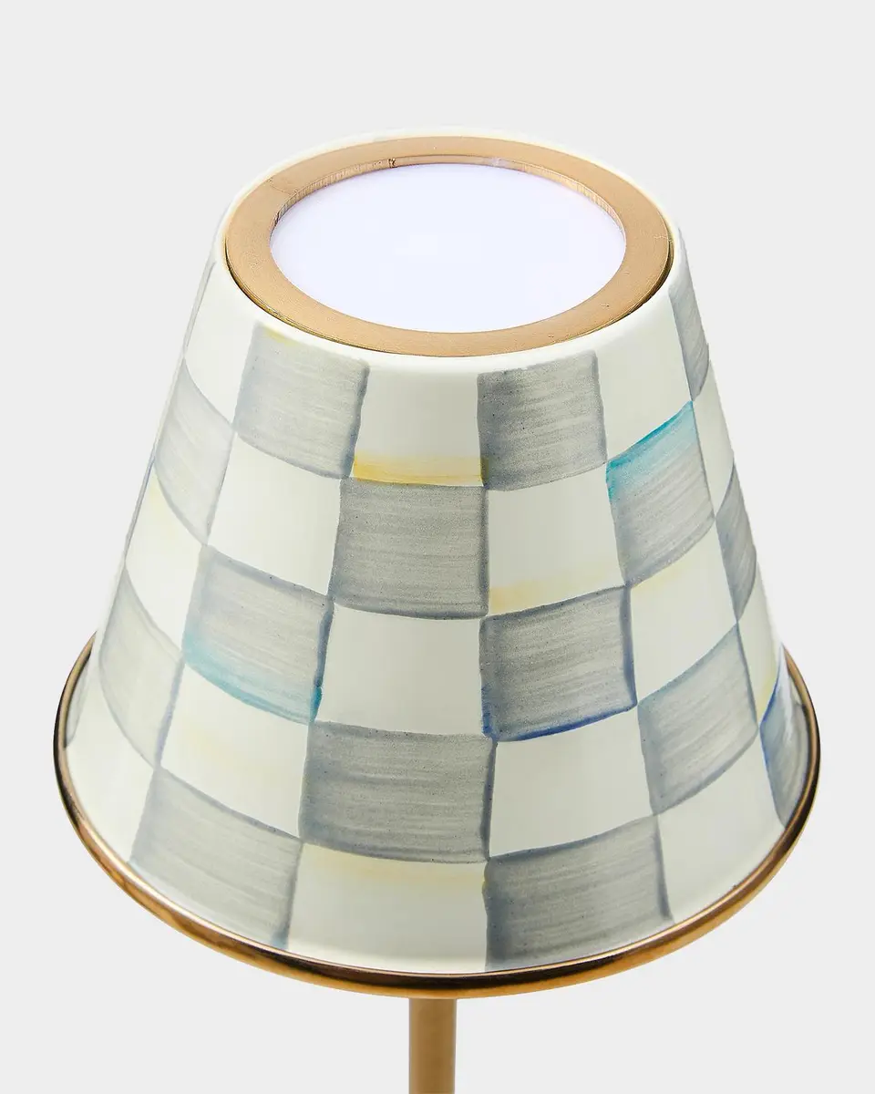 MacKenzie-Childs Sterling Check Rechargeable Cafe Table Lamp | Thumbnail 3