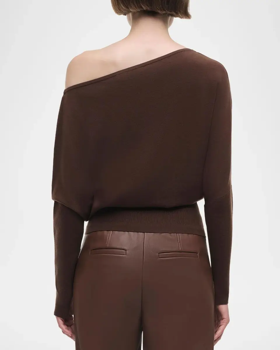 Simkhai Lavina Off-The-Shoulder Draped Sweater | Thumbnail 3 Simkhai Lavina Off-The-Shoulder Draped Sweater | Thumbnail 3