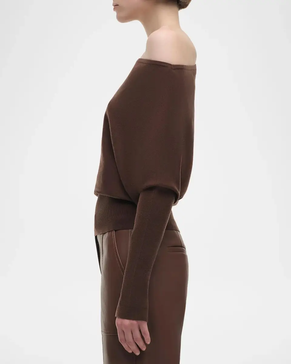 Simkhai Lavina Off-The-Shoulder Draped Sweater | Thumbnail 5 Simkhai Lavina Off-The-Shoulder Draped Sweater | Thumbnail 5