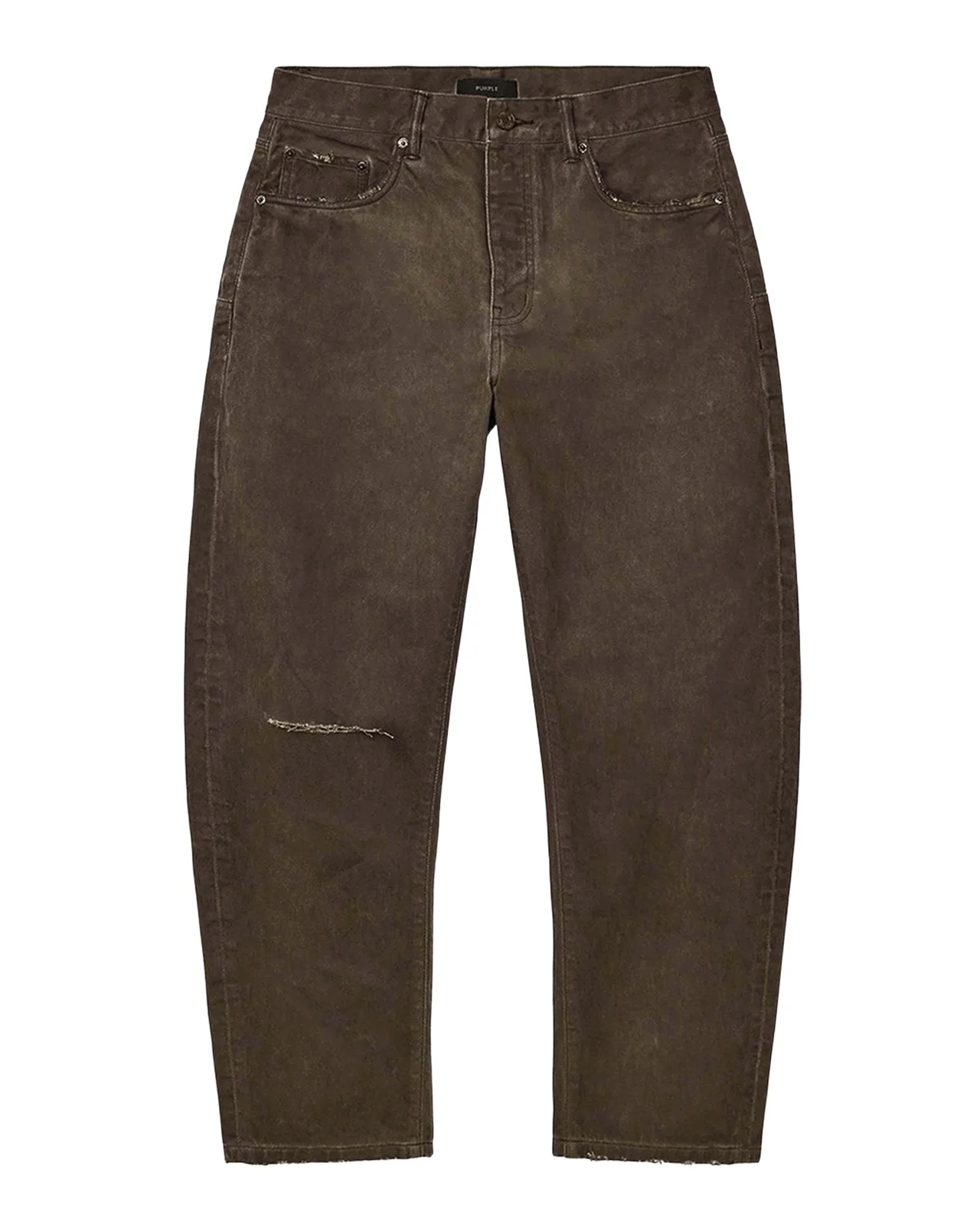 Whiskered Straight-Leg Jeans