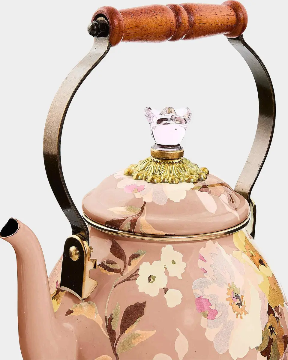 MacKenzie-Childs Wild Rose Mauve Small Tea Kettle | Thumbnail 2 MacKenzie-Childs Wild Rose Mauve Small Tea Kettle | Thumbnail 2
