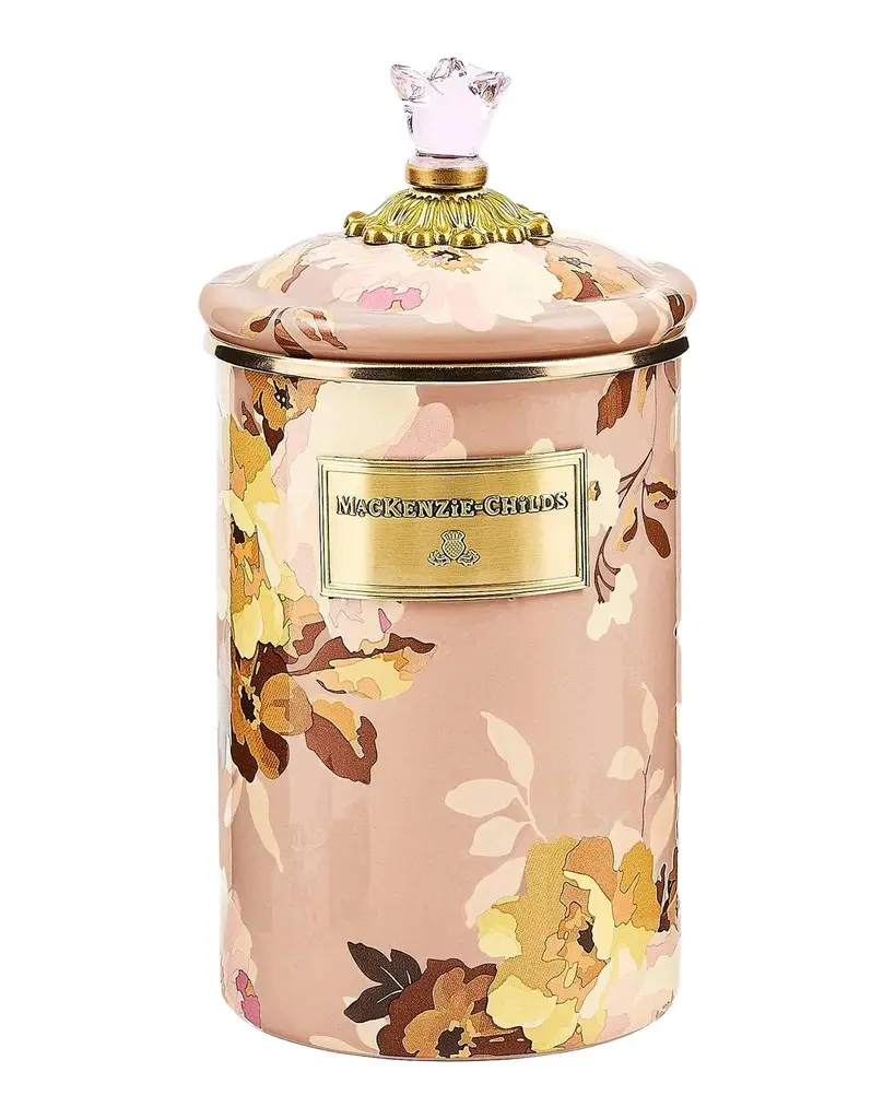 MacKenzie-Childs Wild Rose Mauve Large Canister | Image 1 MacKenzie-Childs Wild Rose Mauve Large Canister | Image 1