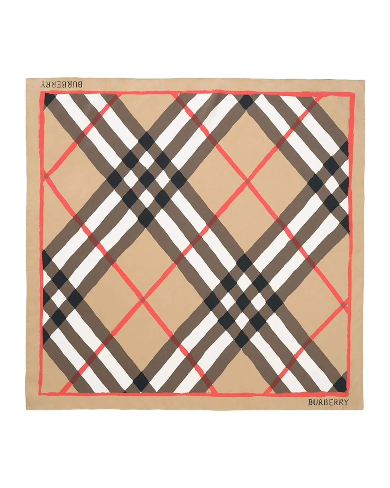 Watercolor Check Silk Scarf Watercolor Check Silk Scarf