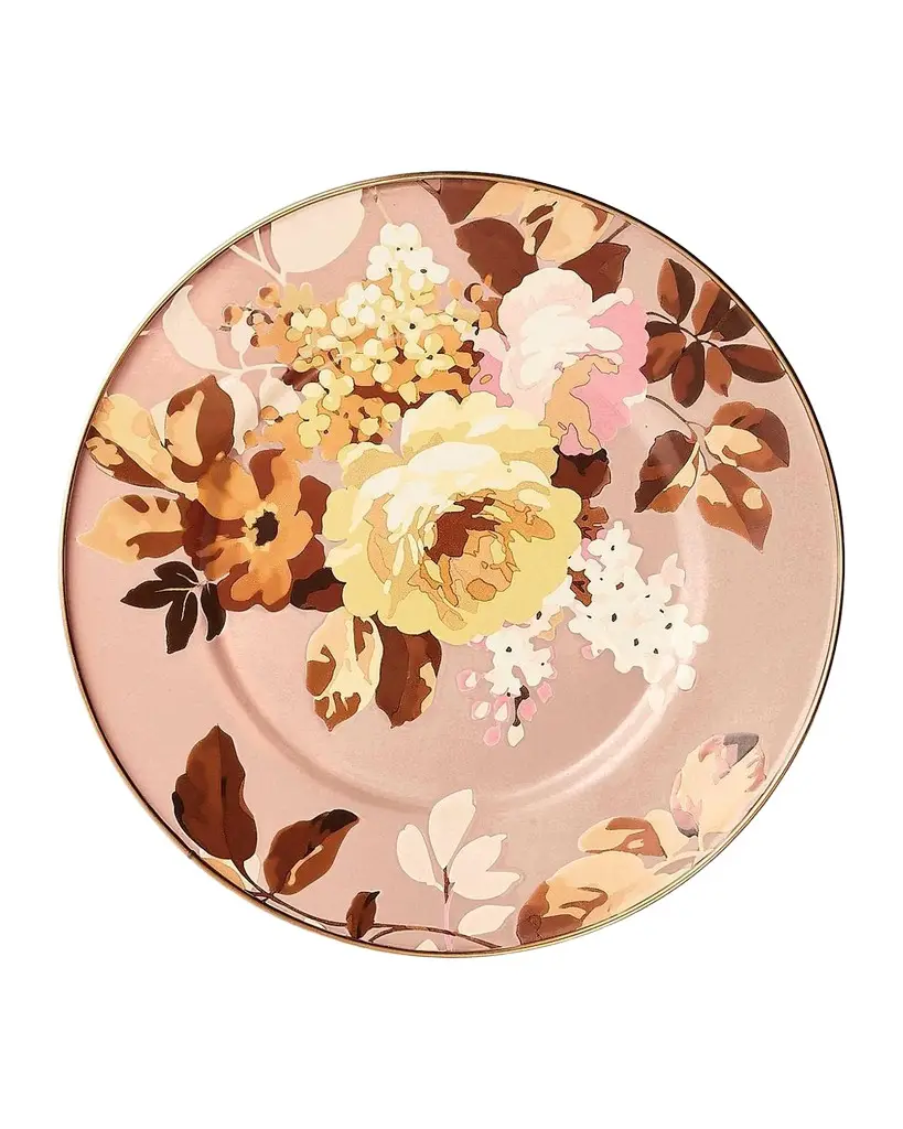 MacKenzie-Childs Wild Rose Mauve Salad/Dessert Plate