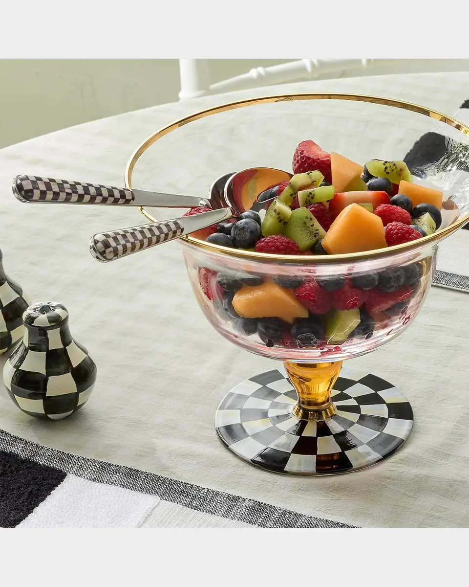 MacKenzie-Childs Courtly Check Bistro 2-Piece Salad Serving Set | Thumbnail 2